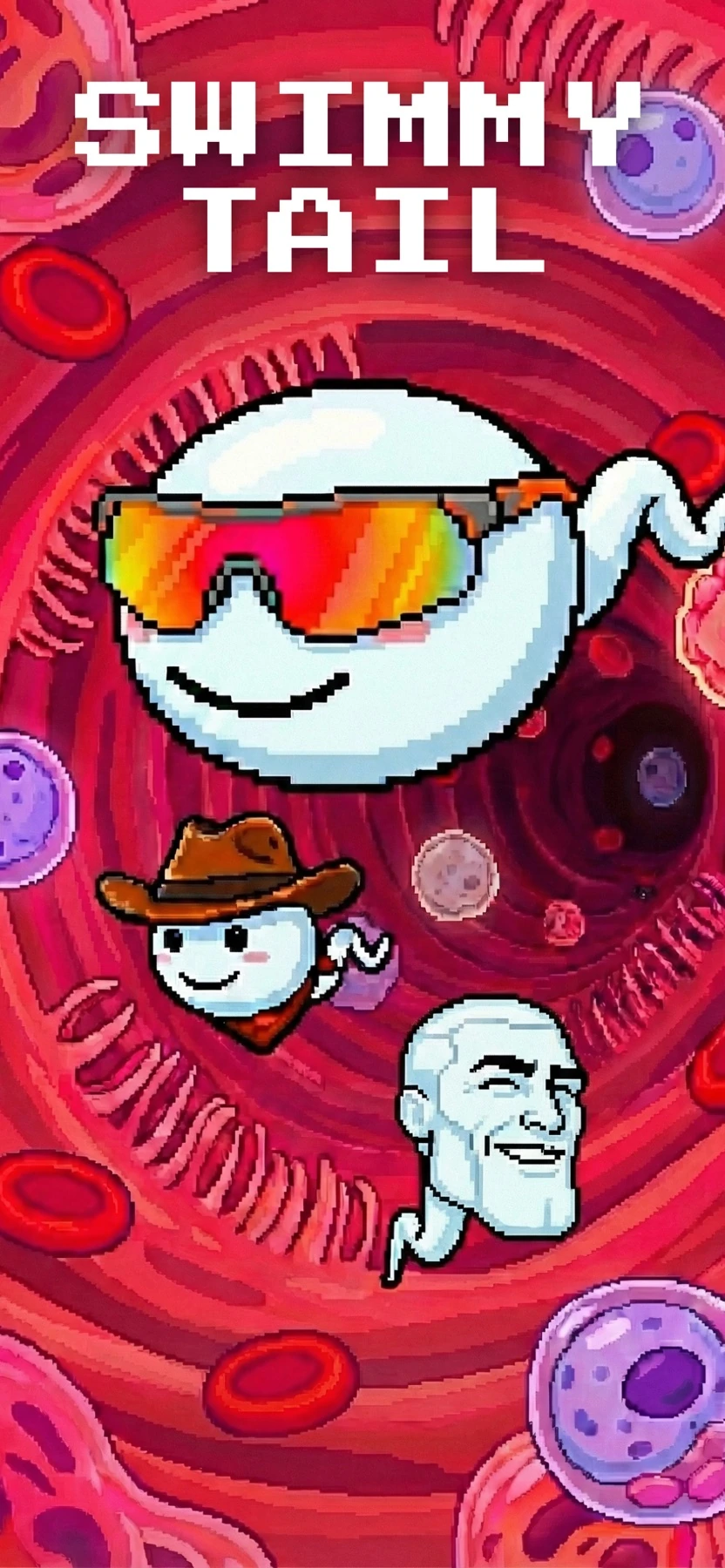 Swimmy Tail App Store preview: characters and game artwork
